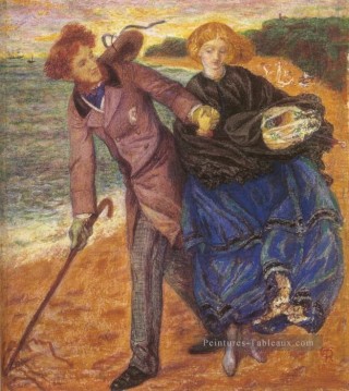  Gabriel Peintre - Ecriture sur le sable préraphaélite Brotherhood Dante Gabriel Rossetti